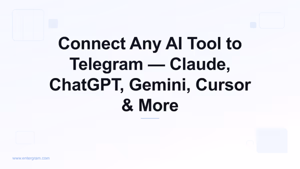 Connect Zed to Telegram via Entergram MCP