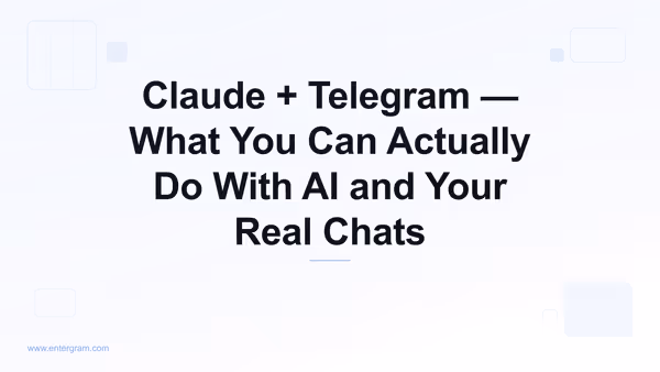 Claude AI connected to personal Telegram via MCP