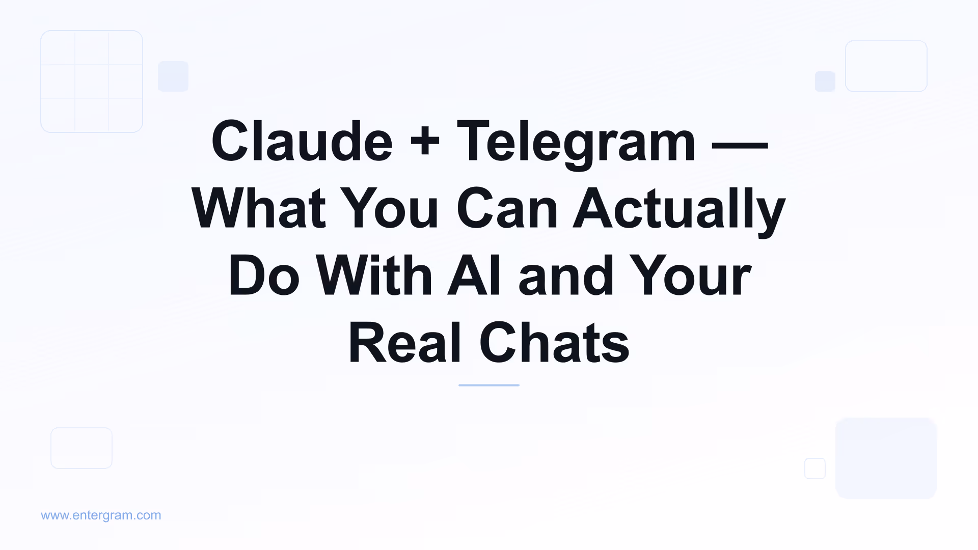 Claude AI connected to personal Telegram via MCP