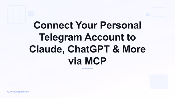 How to connect Telegram MCP to Claude, ChatGPT and other AI tools