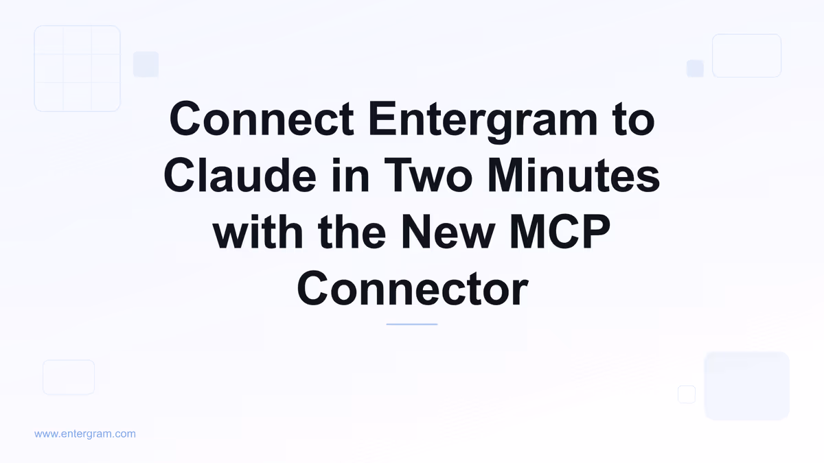 Connect your Telegram account to Claude via Entergram MCP