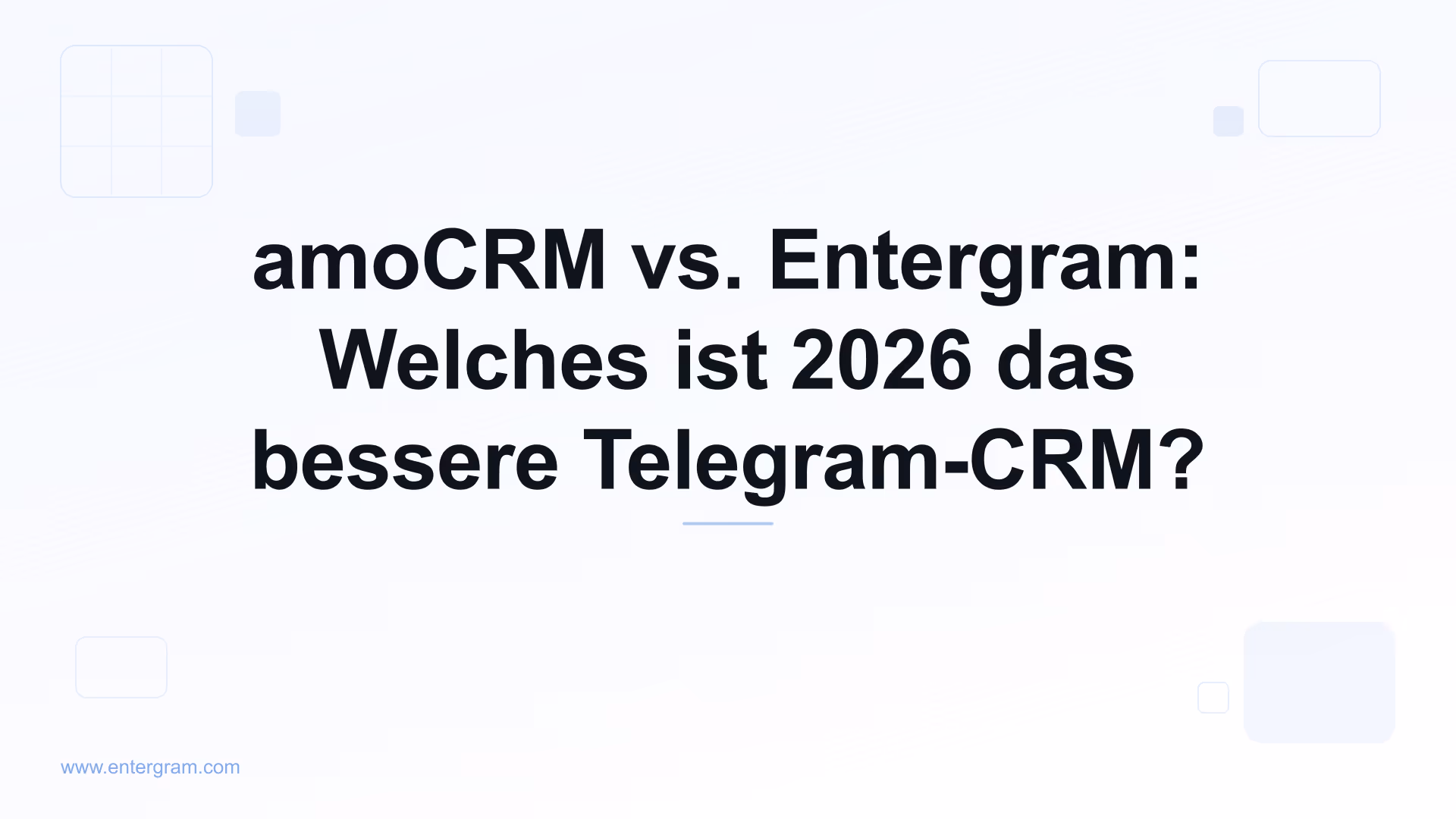 Vergleich amoCRM vs. Entergram für Telegram-Teams