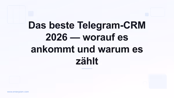 Vergleichsleitfaden für das beste Telegram-CRM