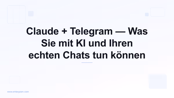 Claude AI mit persönlichem Telegram via MCP verbunden