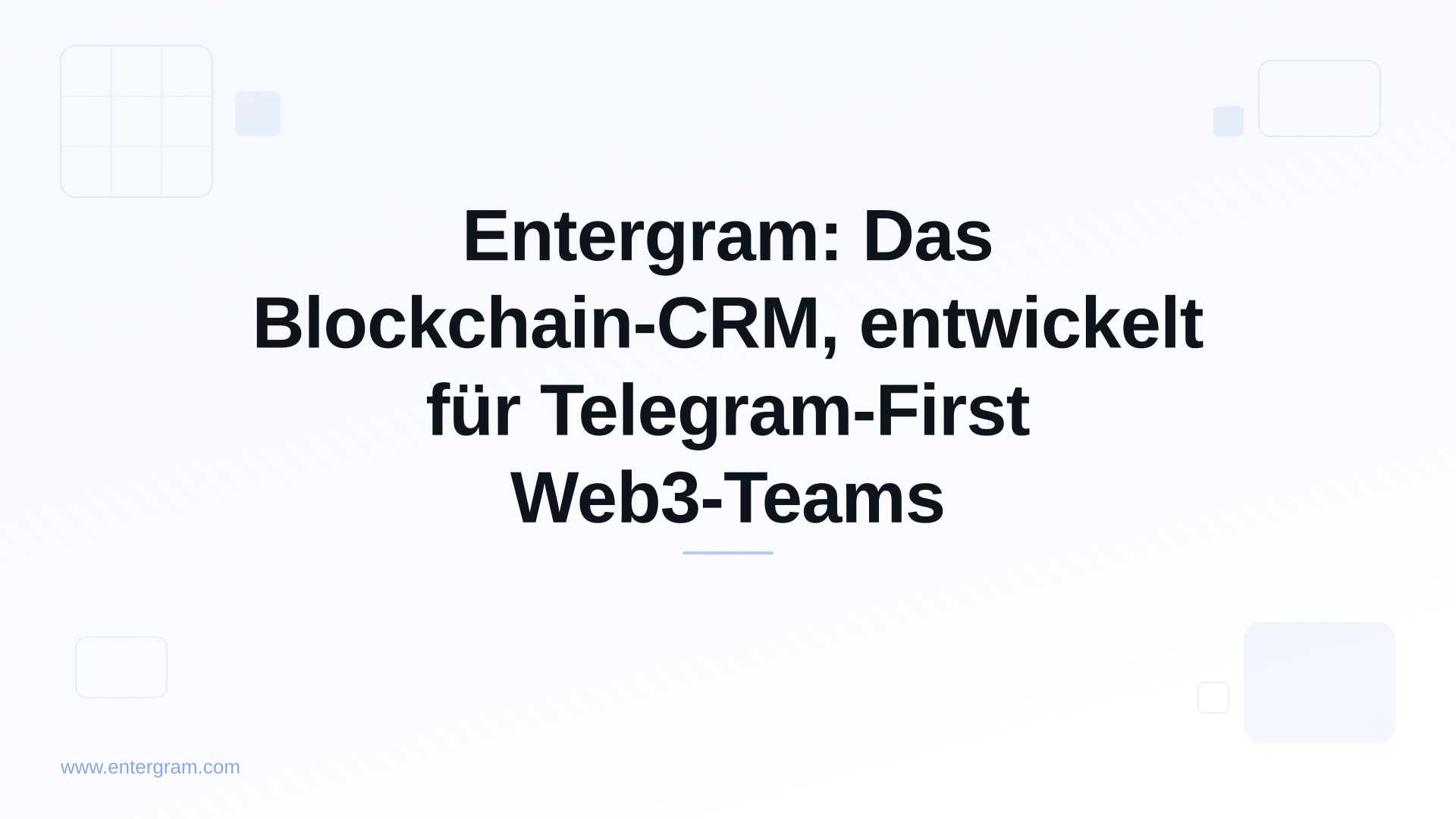 Card image for Entergram: Das Blockchain-CRM, entwickelt für Telegram-First Web3-Teams
