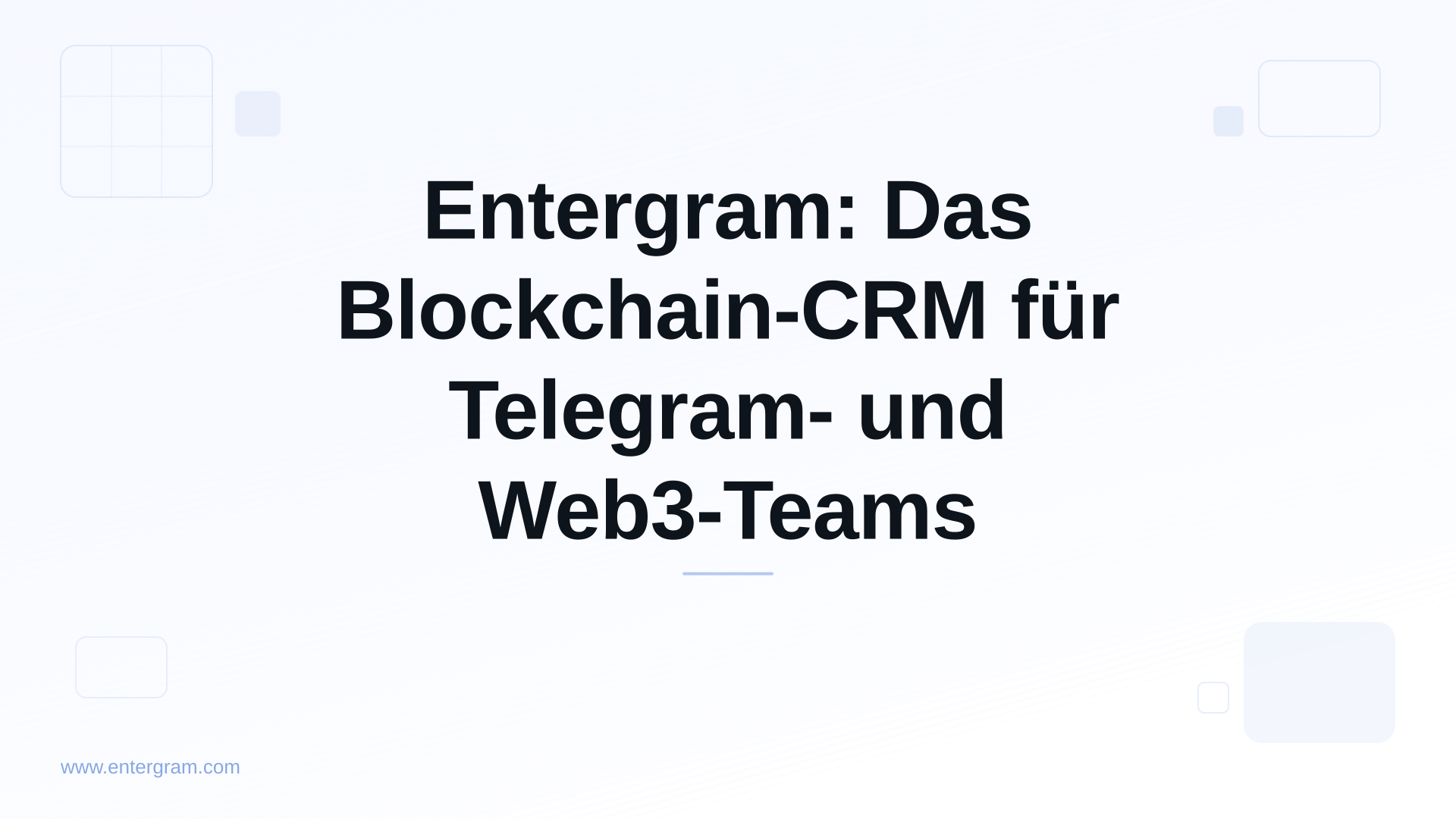 Card image for Entergram: Das Blockchain-CRM für Telegram- und Web3-Teams