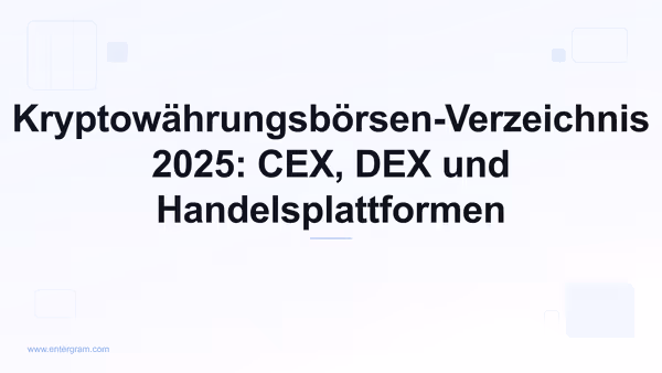 Card image for Kryptowährungsbörsen-Verzeichnis 2025: CEX, DEX und Handelsplattformen