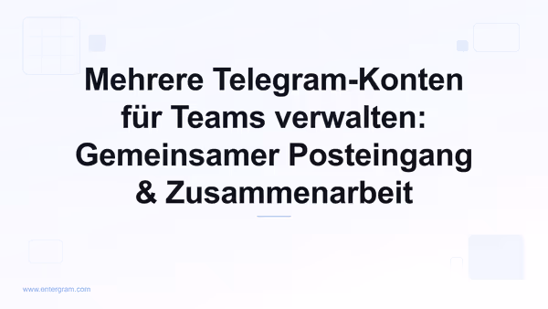 Card image for Mehrere Telegram-Konten für Teams verwalten: Gemeinsamer Posteingang & Zusammenarbeit