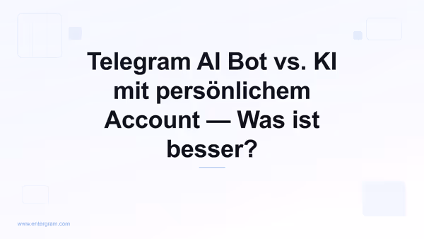 Telegram AI Bot vs. persönlicher Account mit MCP
