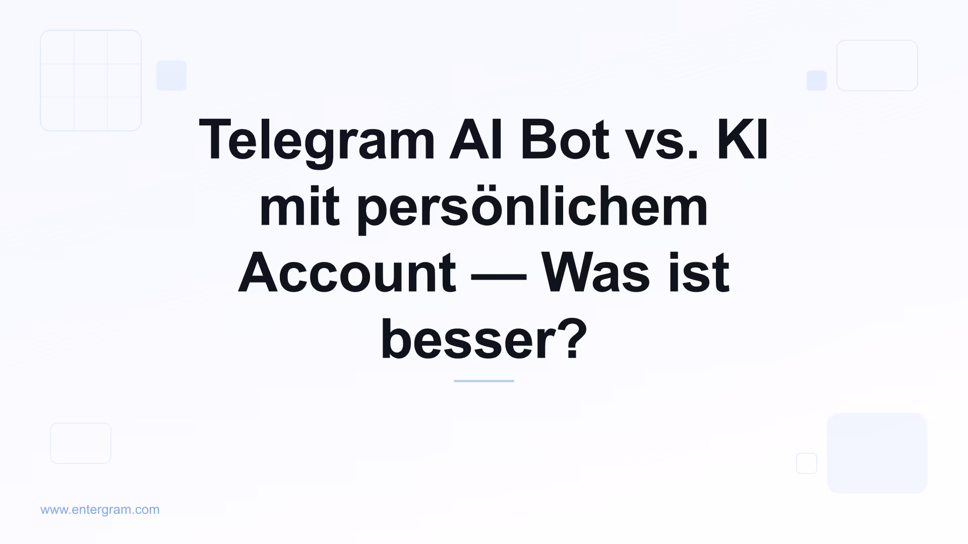 Telegram AI Bot vs. persönlicher Account mit MCP
