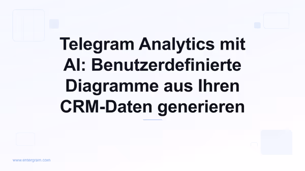 AI-gestütztes Analytics-Dashboard zur Generierung benutzerdefinierter Diagramme aus Telegram CRM-Daten