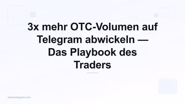 Card image for Telegram CRM für P2P- und OTC-Trader: Bewältigen Sie 3x Mehr Volumen Ohne Etwas zu Verpassen