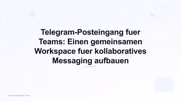 Card image for Telegram-Posteingang fuer Teams Gemeinsamer Workspace