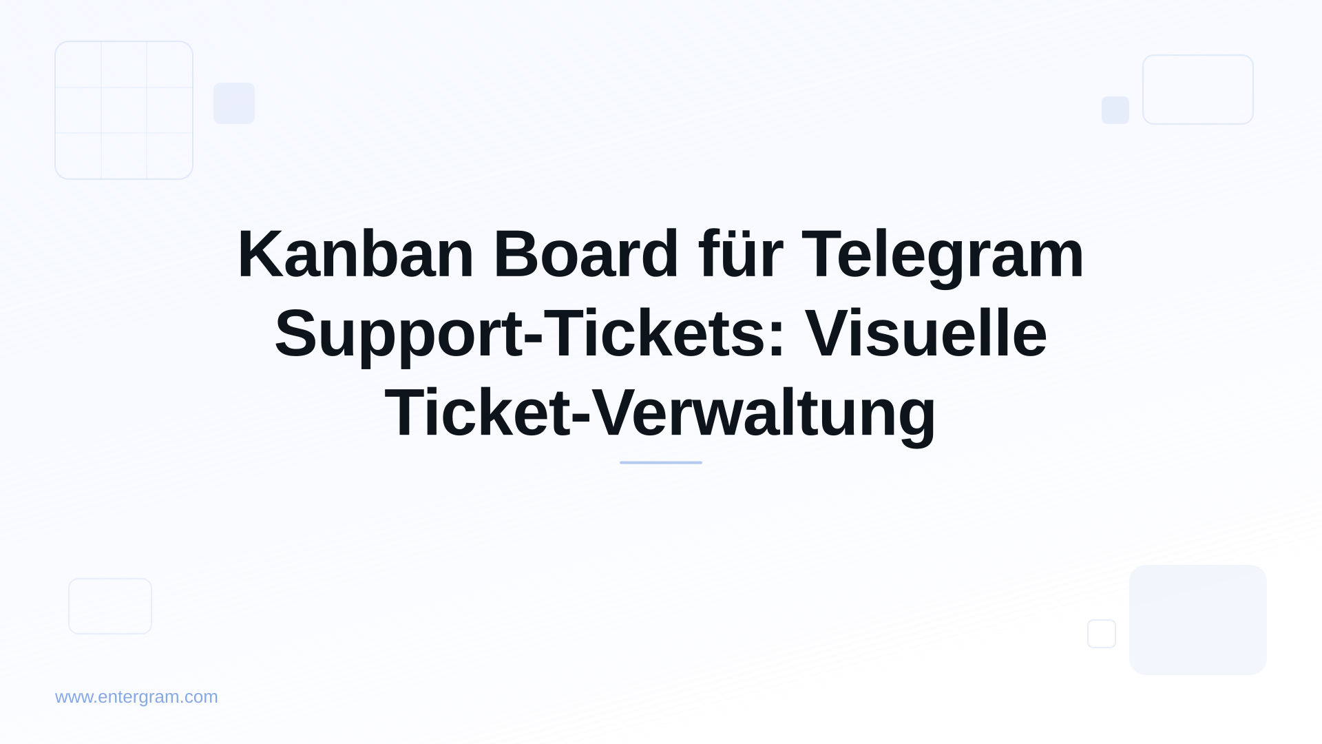 Kanban-Board-Ansicht zur Verwaltung von Telegram Support-Tickets