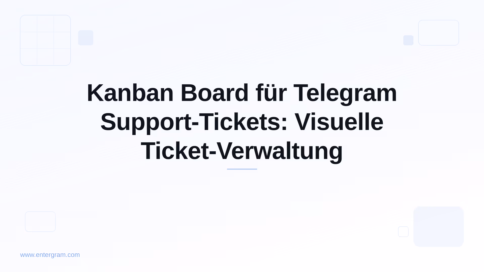 Kanban-Board-Ansicht zur Verwaltung von Telegram Support-Tickets