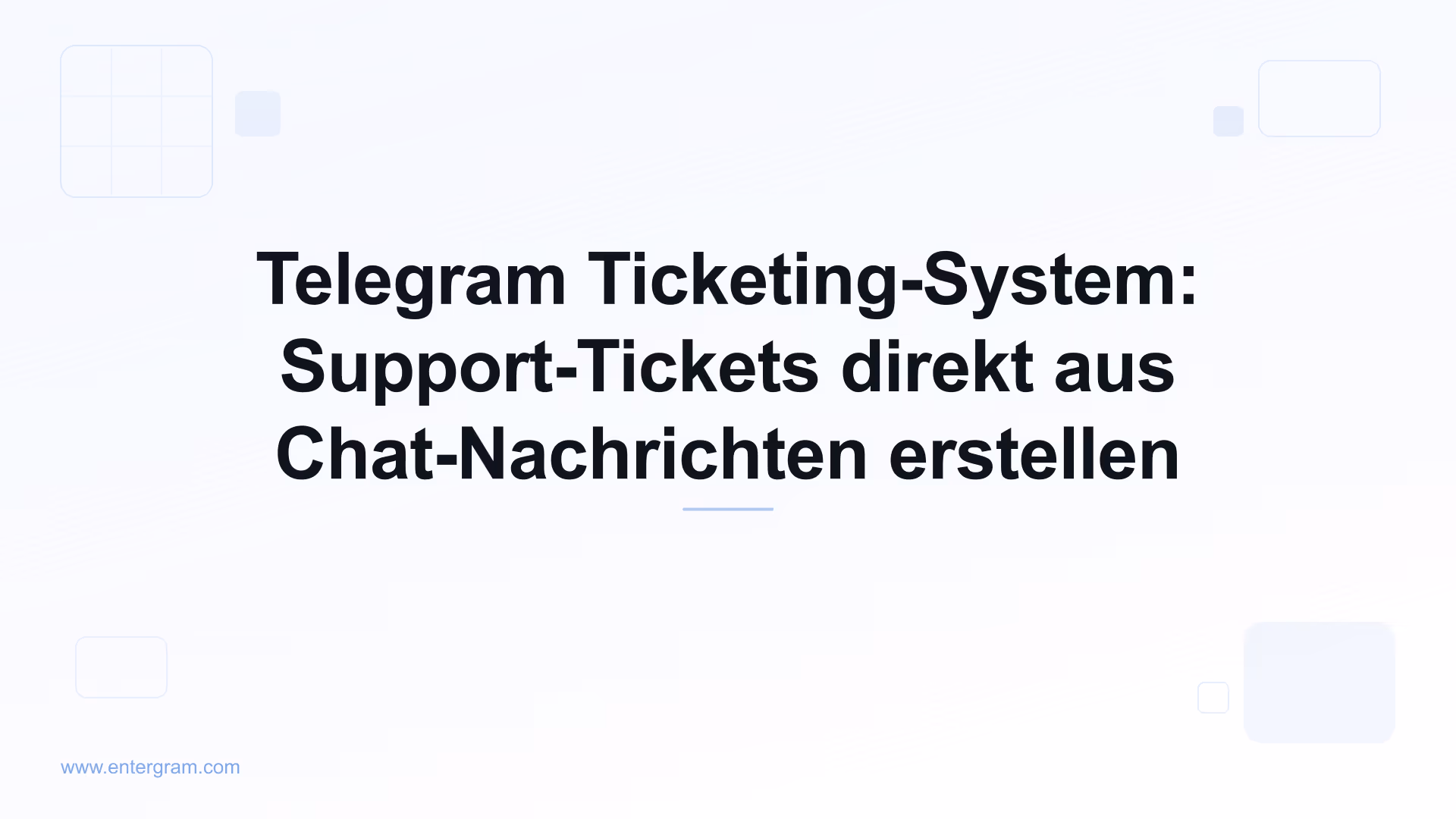 Telegram Ticketing-System zur Erstellung von Support-Tickets aus Chat-Nachrichten