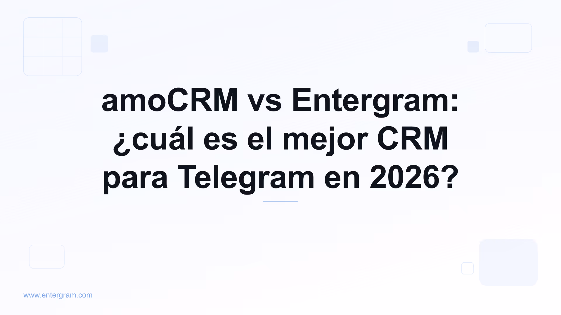 Comparativa amoCRM vs Entergram para equipos de Telegram
