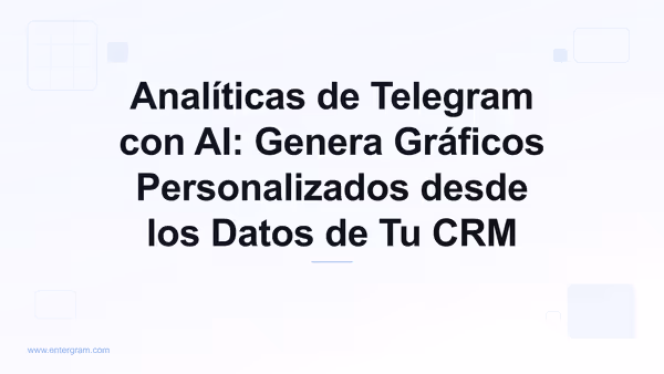 Panel de analíticas impulsado por AI generando gráficos personalizados desde datos del CRM de Telegram
