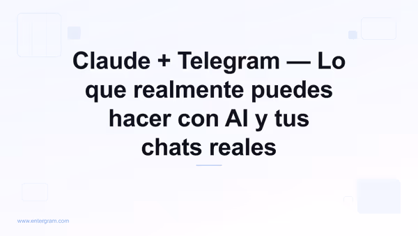 Claude AI conectado a Telegram personal vía MCP