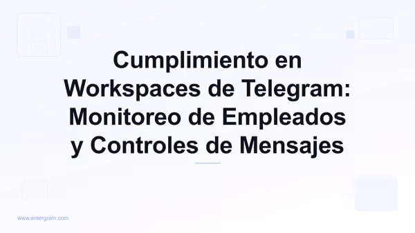 Panel de cumplimiento de workspace en Telegram con controles de monitoreo de empleados
