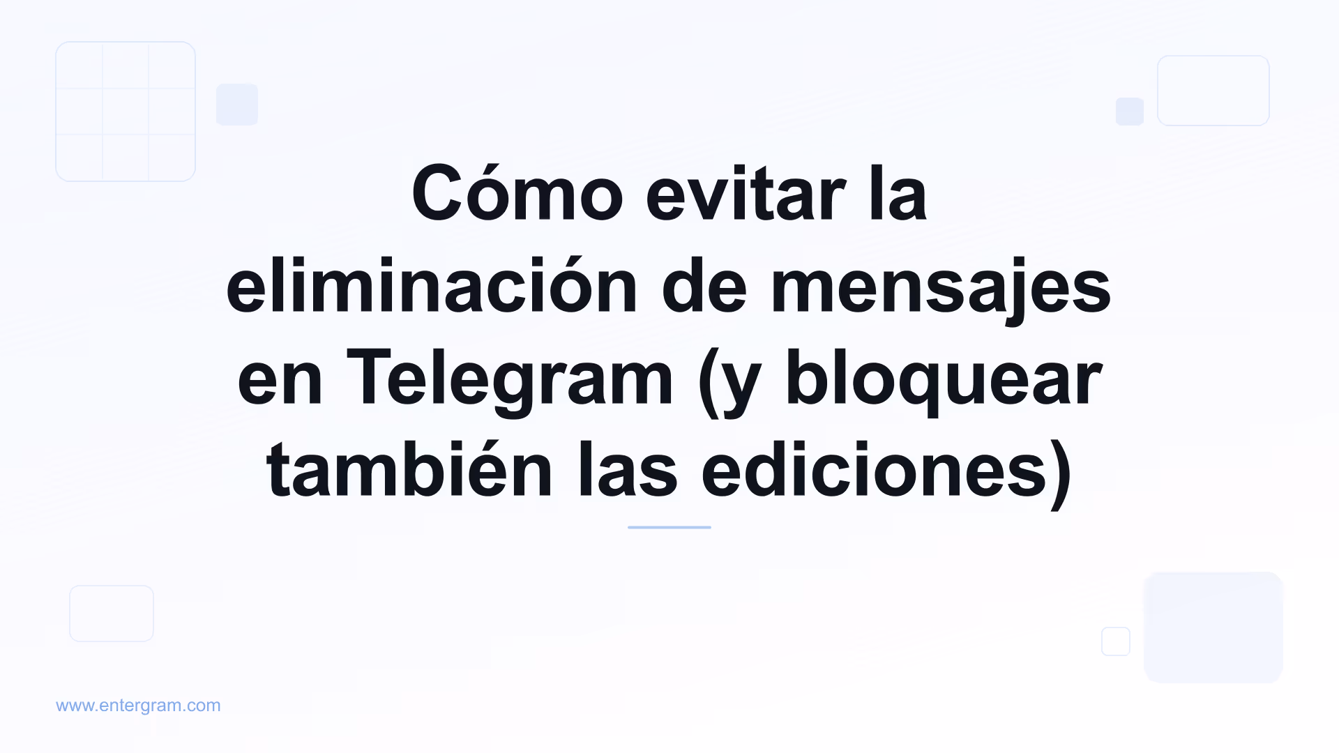 Ajuste del workspace de Telegram que impide que los miembros del equipo eliminen o editen mensajes