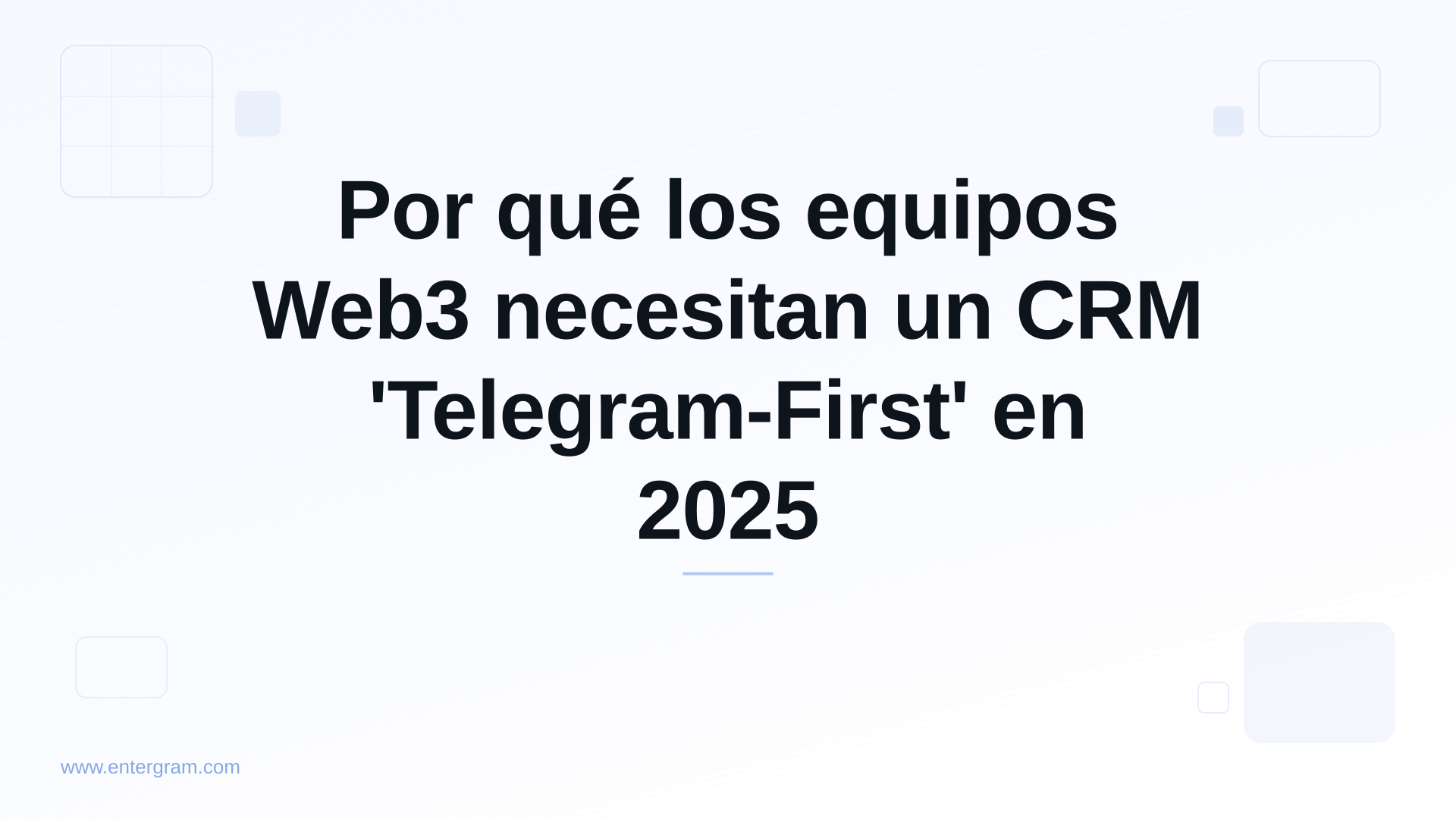Card image for Por qué los equipos Web3 necesitan un CRM 'Telegram-First' en 2025