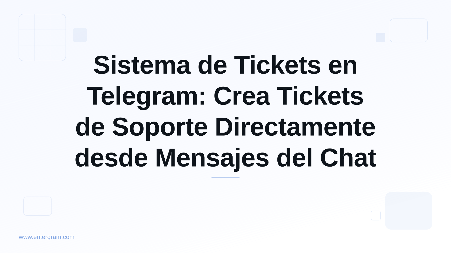 Sistema de tickets en Telegram creando tickets de soporte desde mensajes del chat
