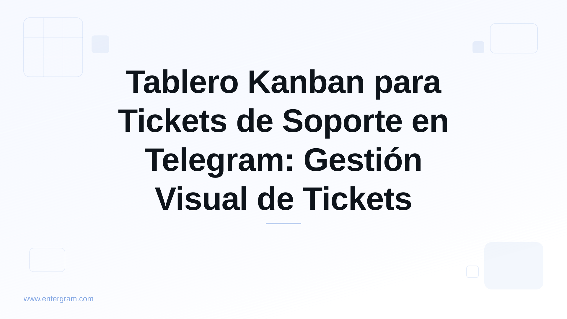 Vista de tablero Kanban para gestionar tickets de soporte en Telegram