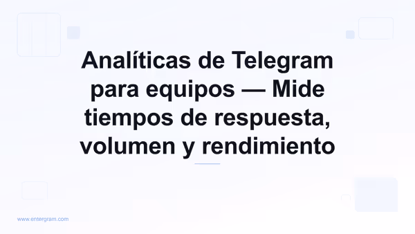 Dashboard de analíticas de Telegram para equipos