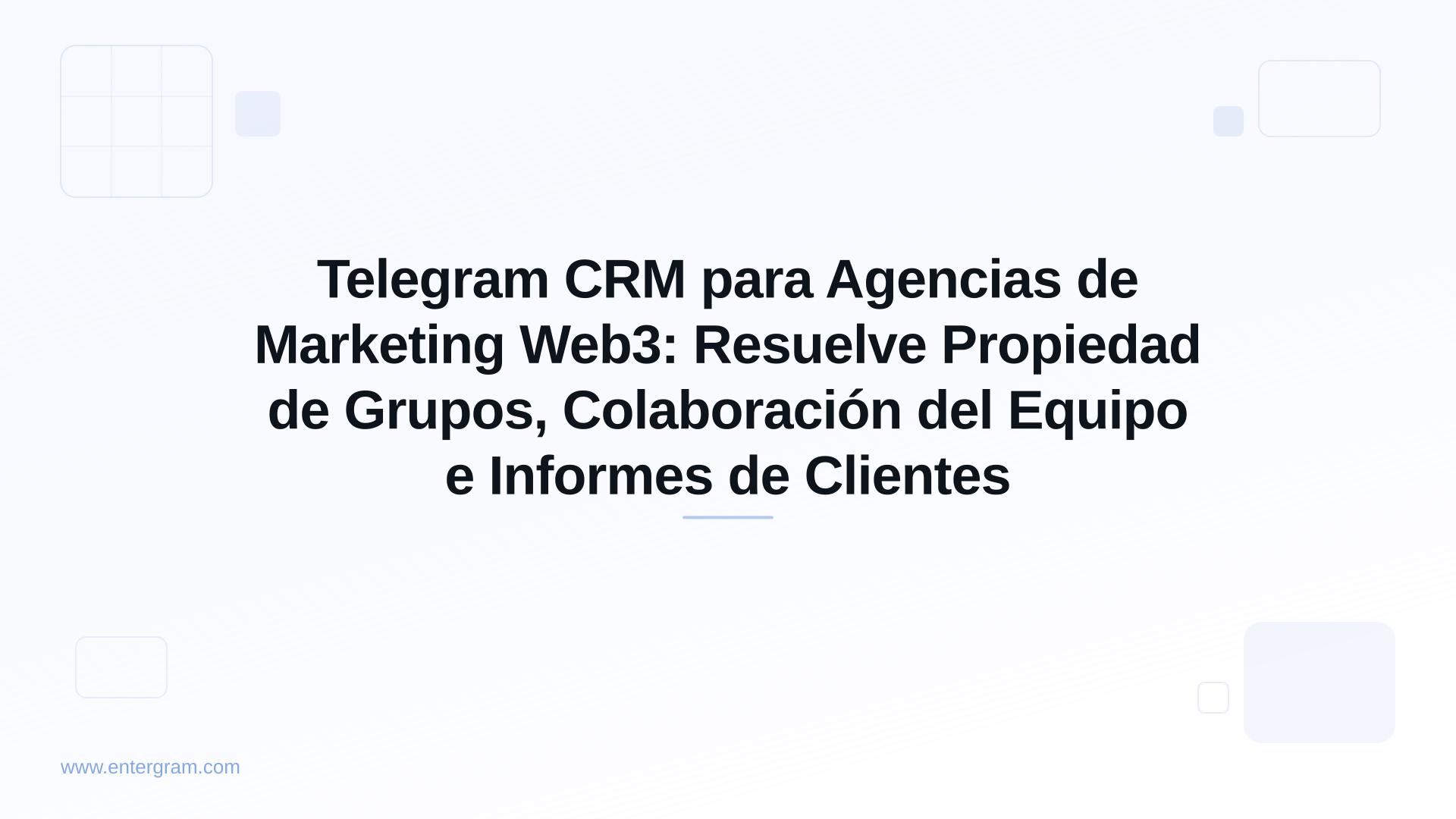 Card image for Telegram CRM para Agencias de Marketing Web3: Resuelve Propiedad de Grupos, Colaboración del Equipo e Informes de Clientes