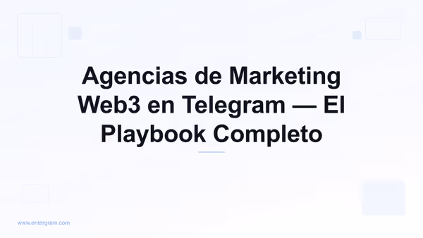 Card image for Telegram CRM para Agencias de Marketing Web3: Resuelve Propiedad de Grupos, Colaboración del Equipo e Informes de Clientes
