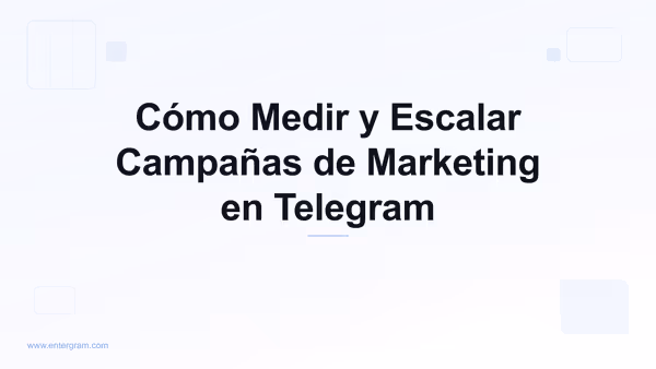 Card image for Telegram CRM para Equipos de Marketing y Growth: Mide, Optimiza y Escala Campañas en Telegram