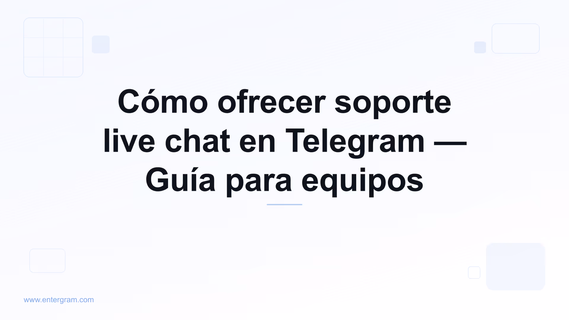 Soporte live chat en Telegram para equipos de atención al cliente