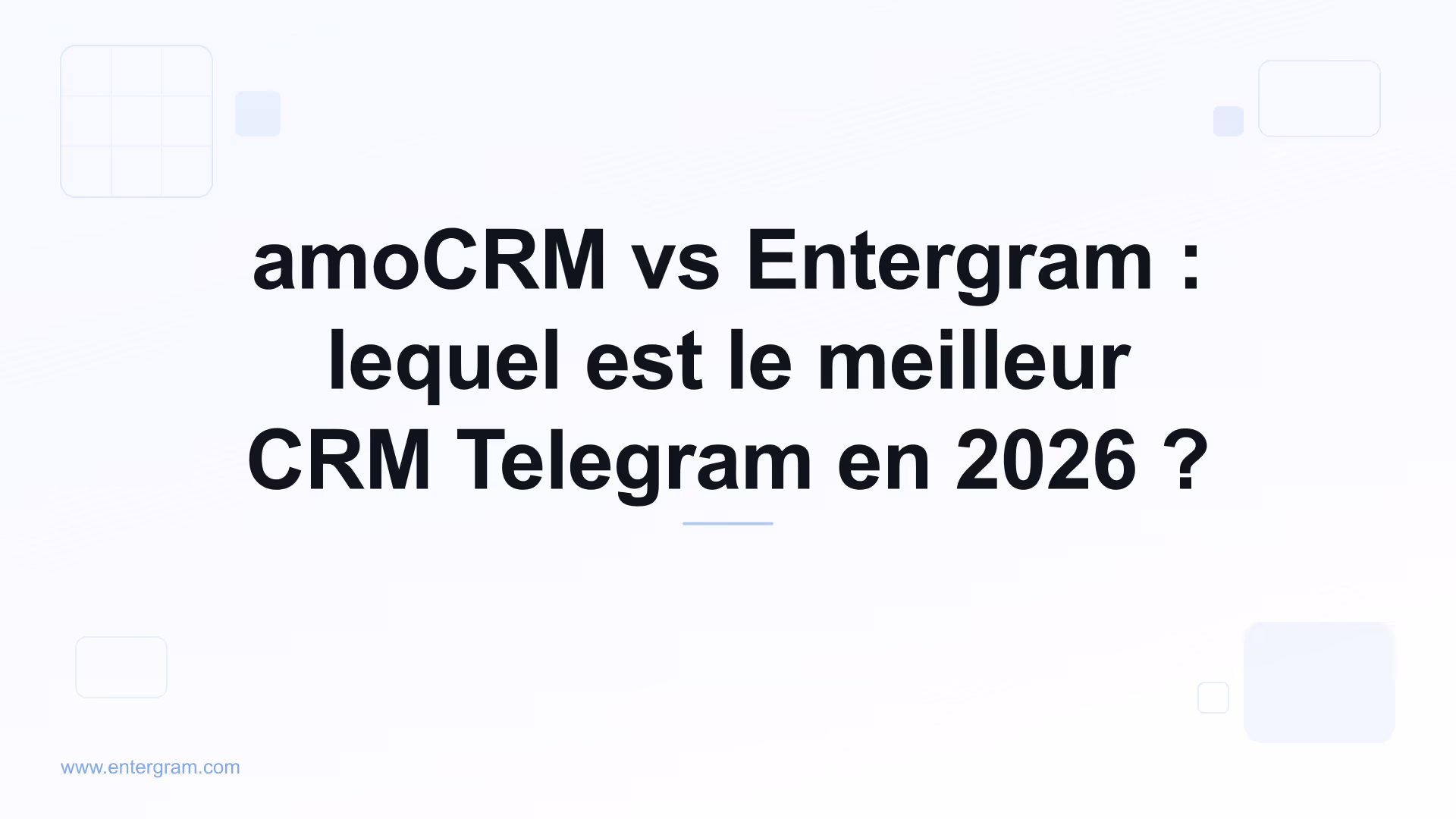 Comparatif amoCRM vs Entergram pour les équipes Telegram