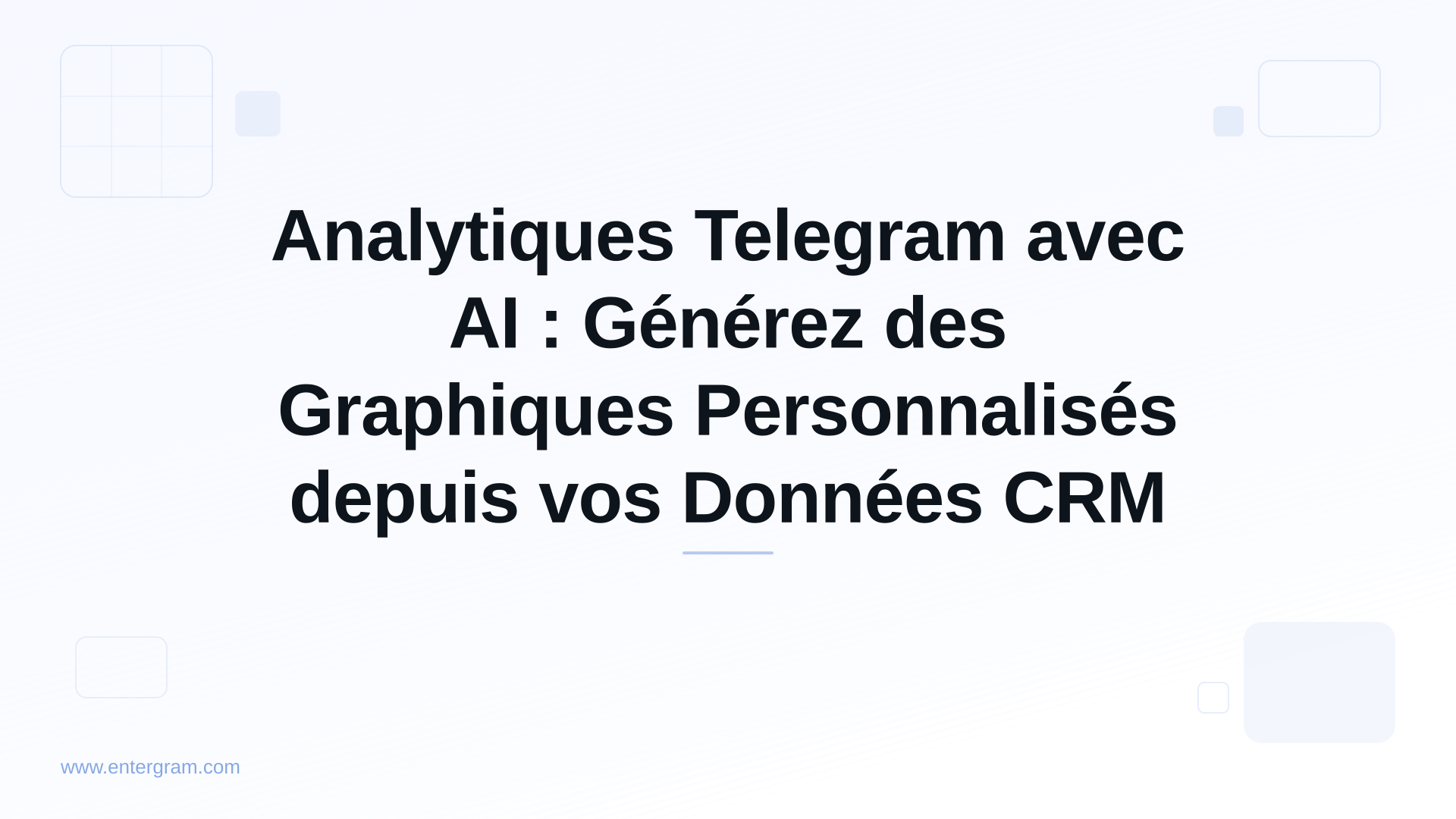Tableau de bord analytique alimenté par AI générant des graphiques personnalisés depuis les données CRM Telegram