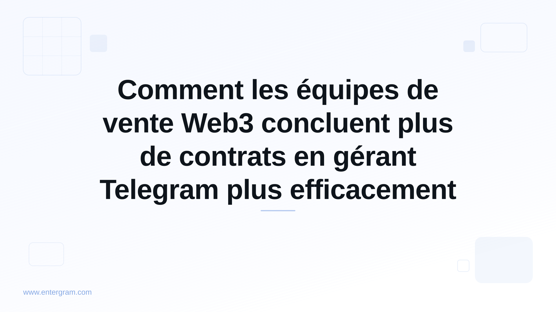 Card image for Comment les équipes de vente Web3 concluent plus de contrats en gérant Telegram plus efficacement