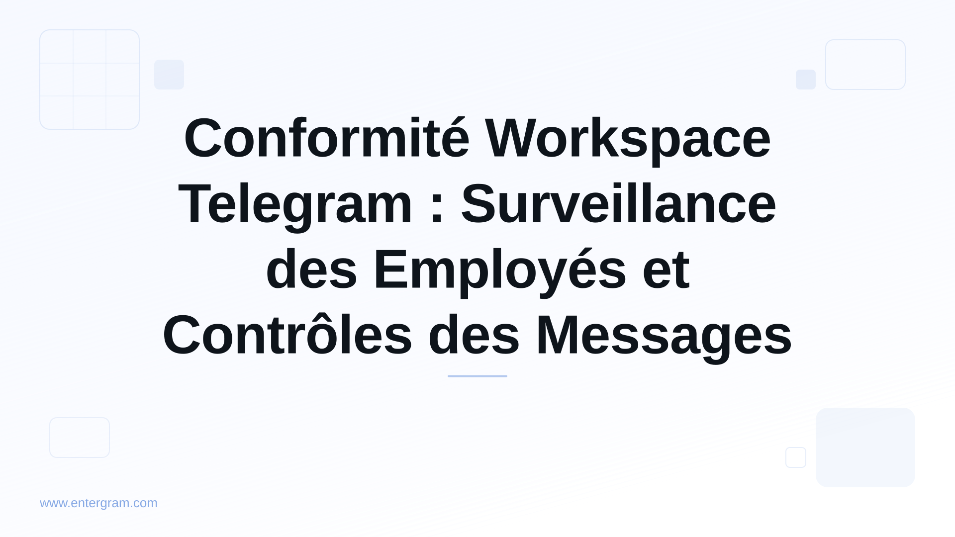 Tableau de bord de conformité workspace Telegram avec contrôles de surveillance des employés
