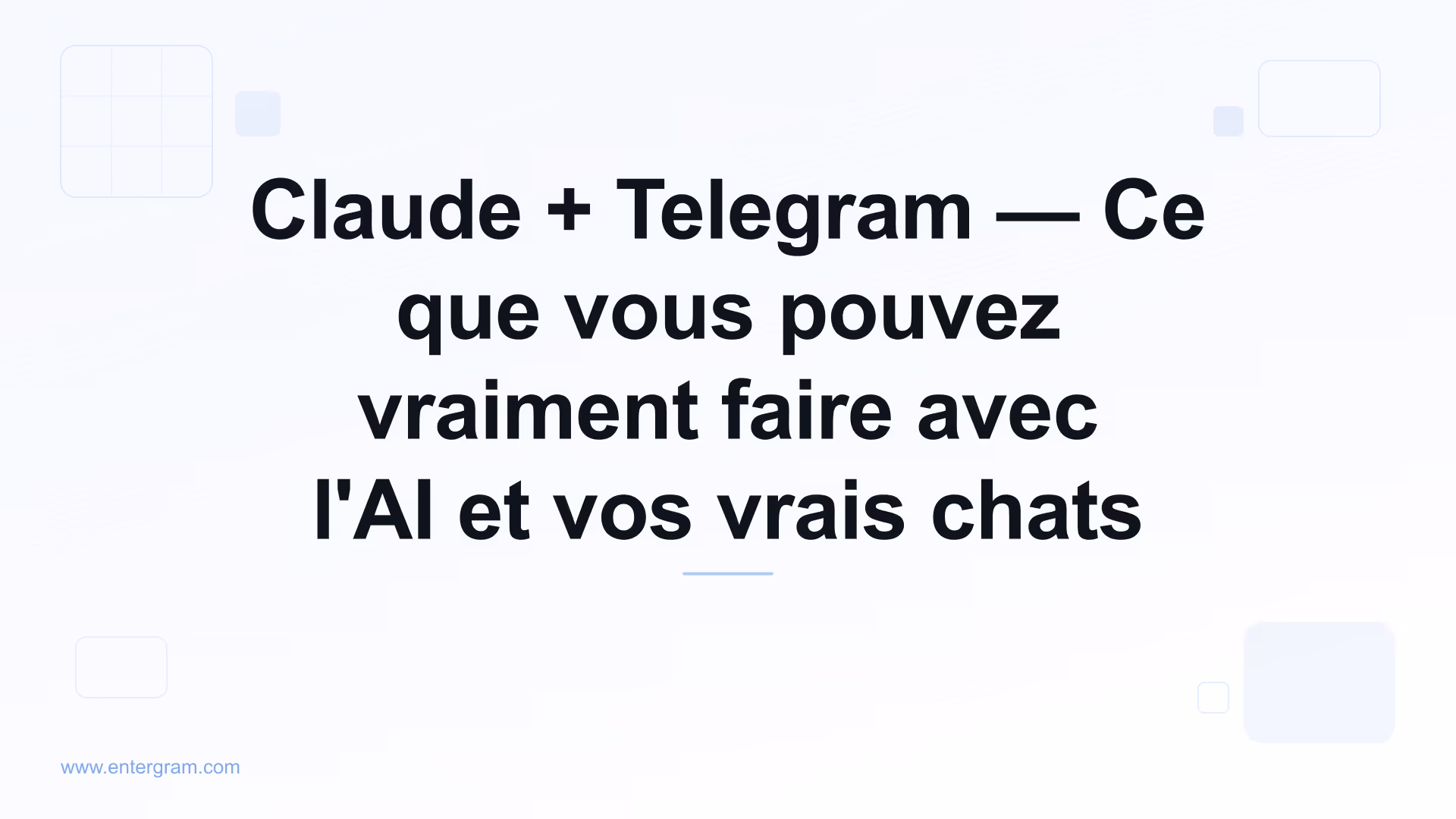 Claude AI connecté à Telegram personnel via MCP