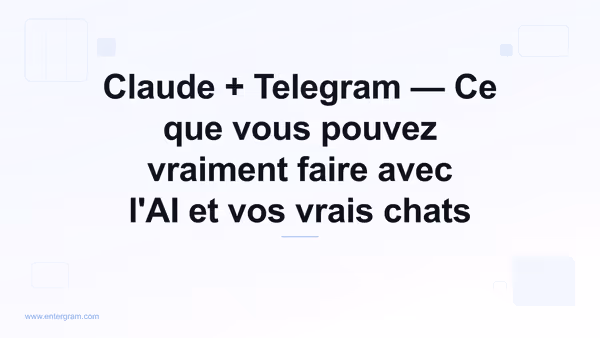 Claude AI connecté à Telegram personnel via MCP
