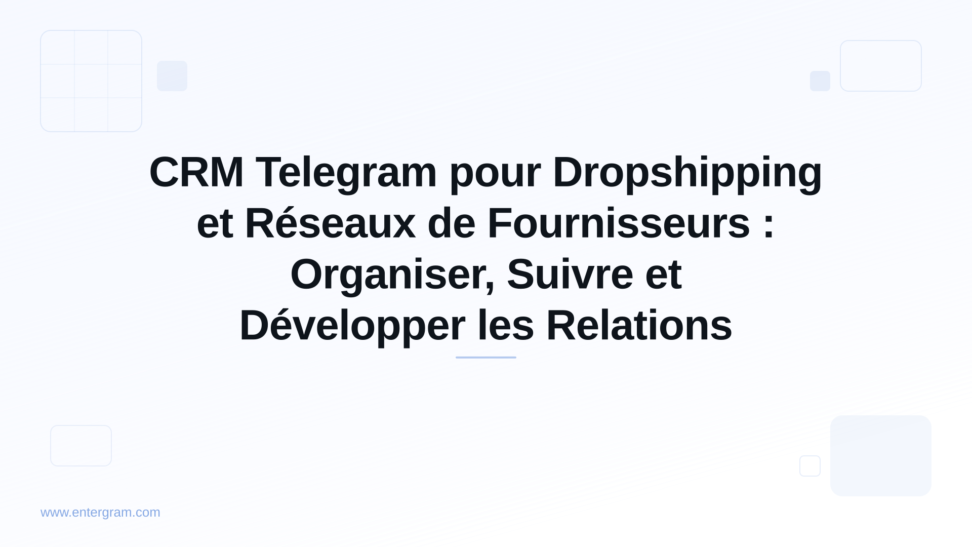 Card image for CRM Telegram pour Dropshipping et Réseaux de Fournisseurs : Organiser, Suivre et Développer les Relations