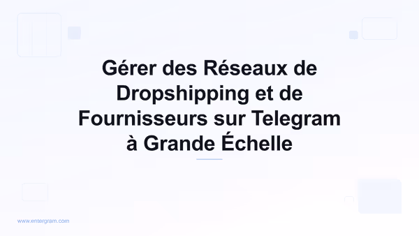 Card image for CRM Telegram pour Dropshipping et Réseaux de Fournisseurs : Organiser, Suivre et Développer les Relations