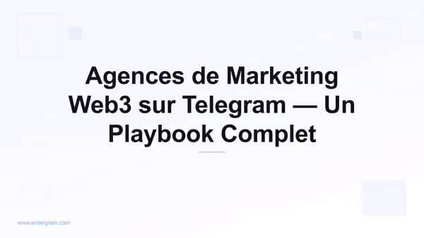 Card image for CRM Telegram pour les Agences de Marketing Web3 : Résolvez la Propriété des Groupes, la Collaboration d'Équipe et les Rapports Clients