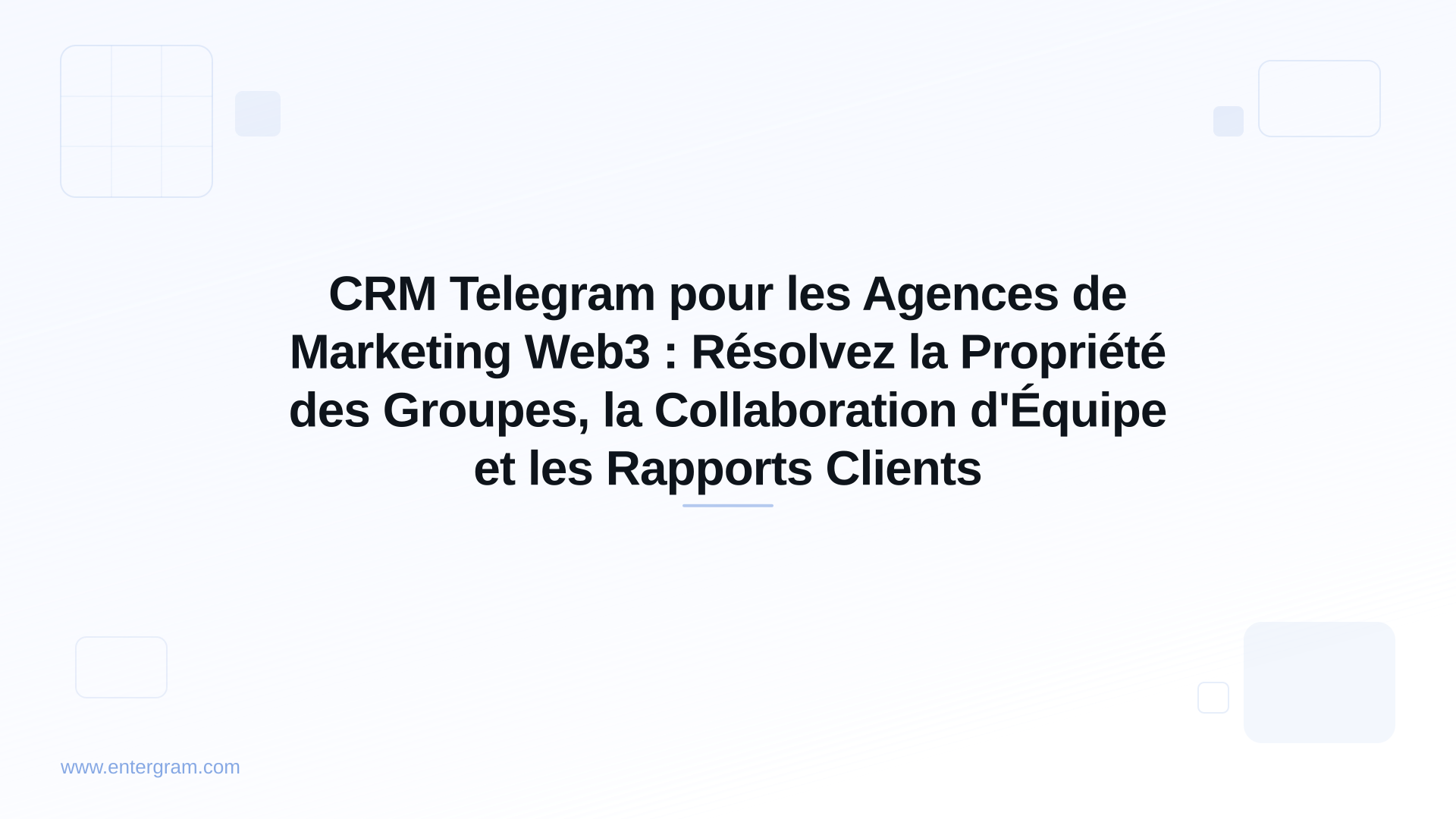 Card image for CRM Telegram pour les Agences de Marketing Web3 : Résolvez la Propriété des Groupes, la Collaboration d'Équipe et les Rapports Clients