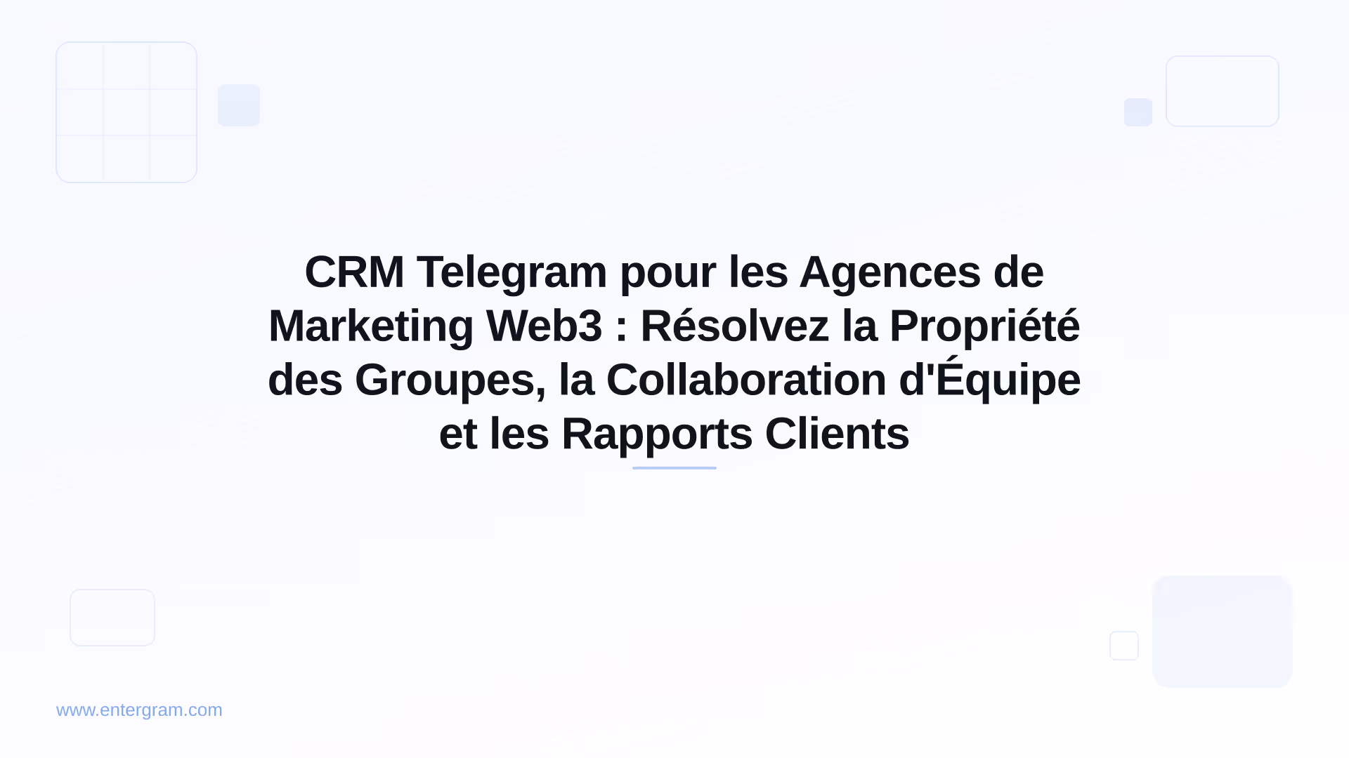 Card image for CRM Telegram pour les Agences de Marketing Web3 : Résolvez la Propriété des Groupes, la Collaboration d'Équipe et les Rapports Clients