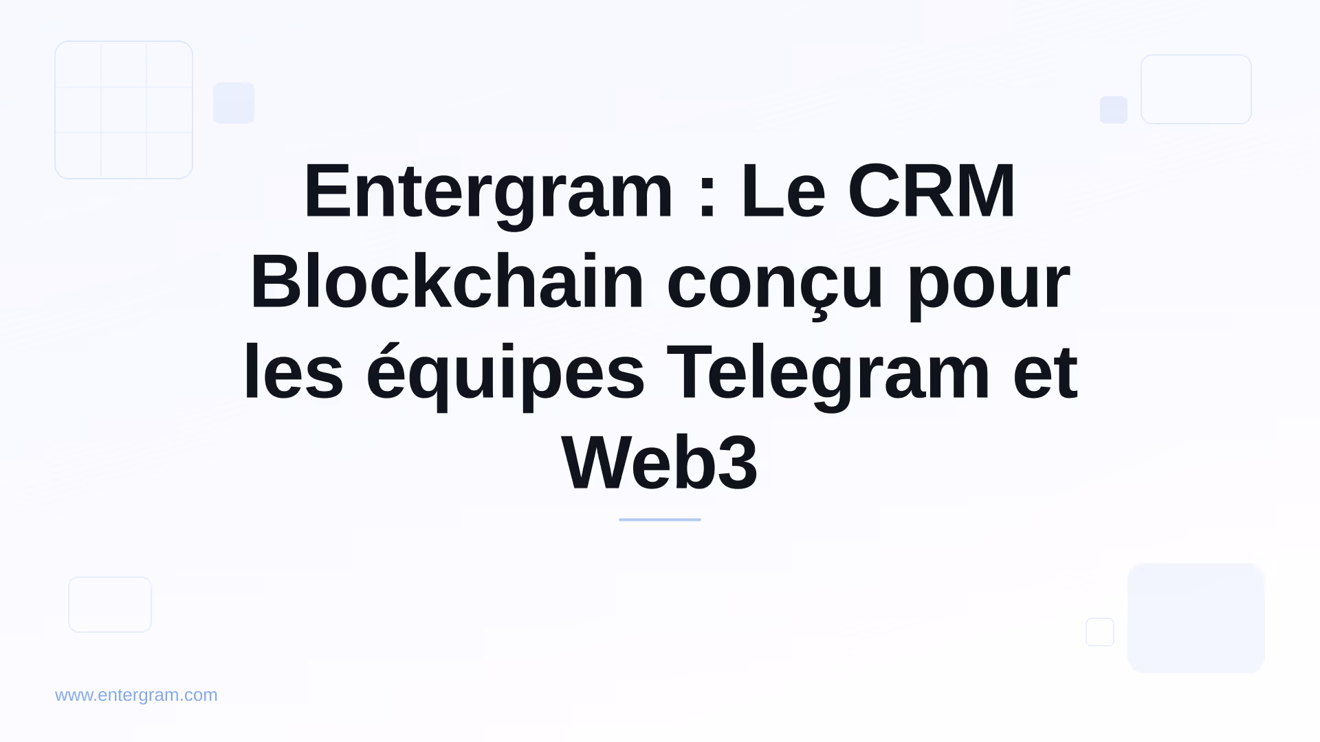 Card image for Entergram : Le CRM Blockchain conçu pour les équipes Telegram et Web3