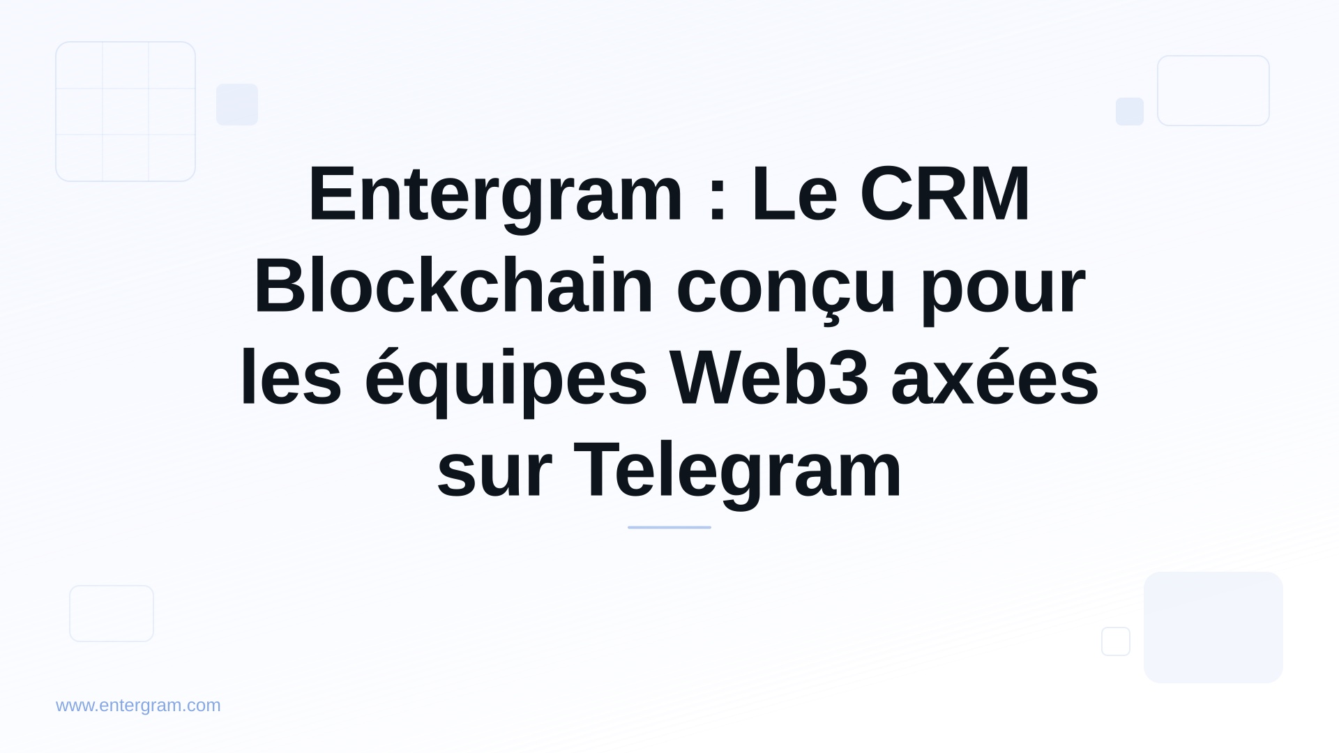 Card image for Entergram : Le CRM Blockchain conçu pour les équipes Web3 axées sur Telegram