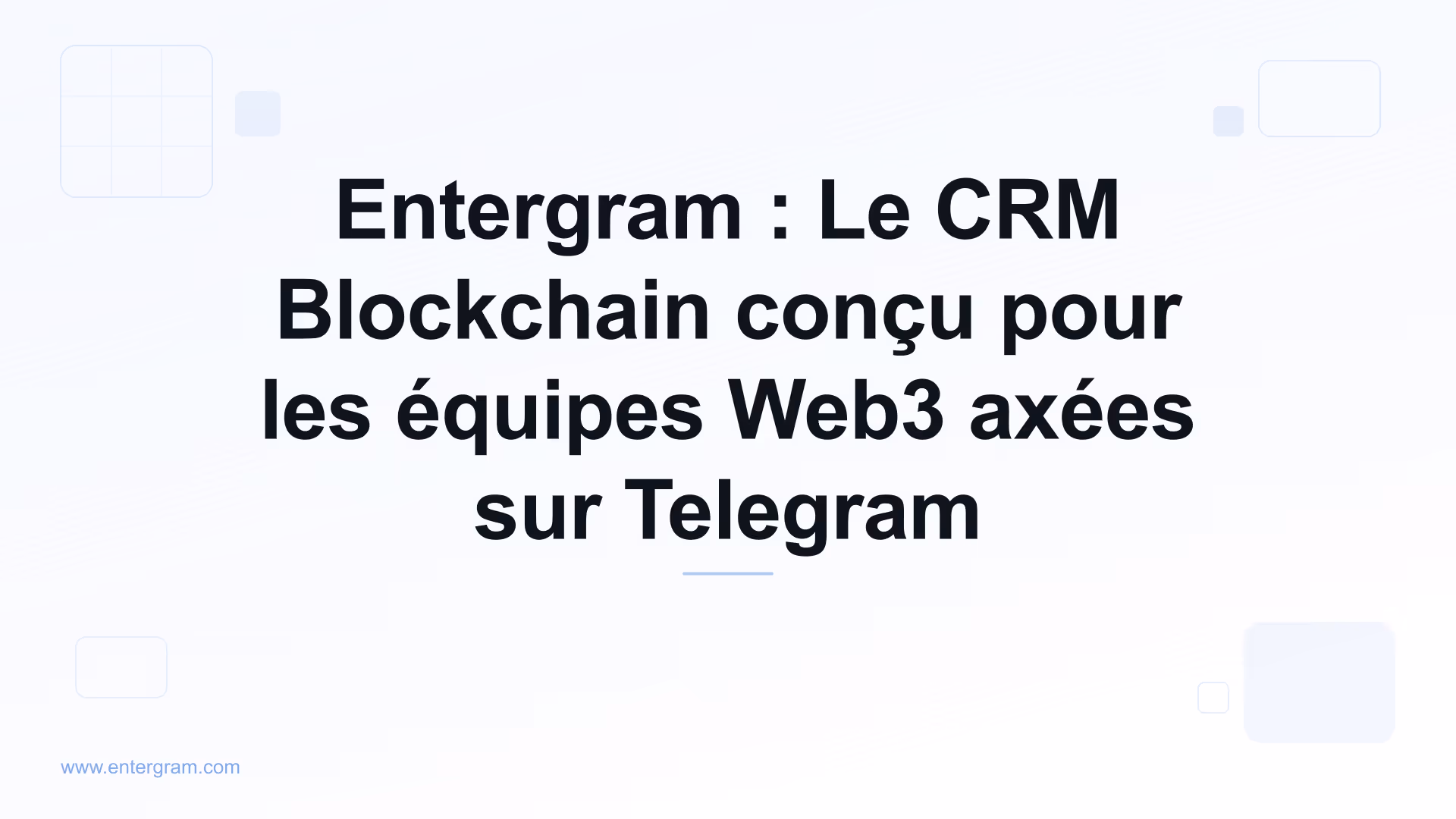 Card image for Entergram : Le CRM Blockchain conçu pour les équipes Web3 axées sur Telegram