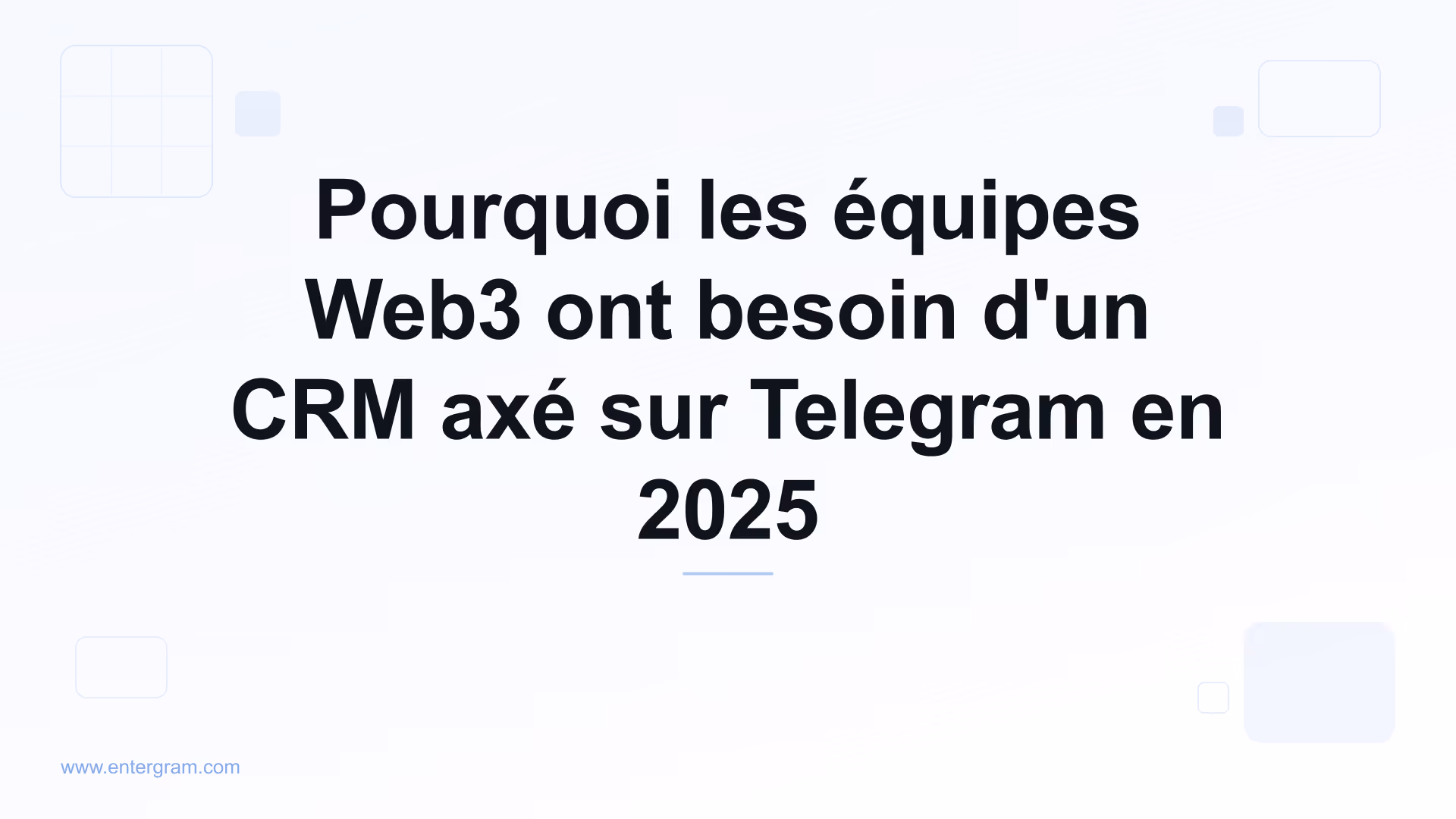 Card image for Pourquoi les équipes Web3 ont besoin d'un CRM axé sur Telegram en 2025
