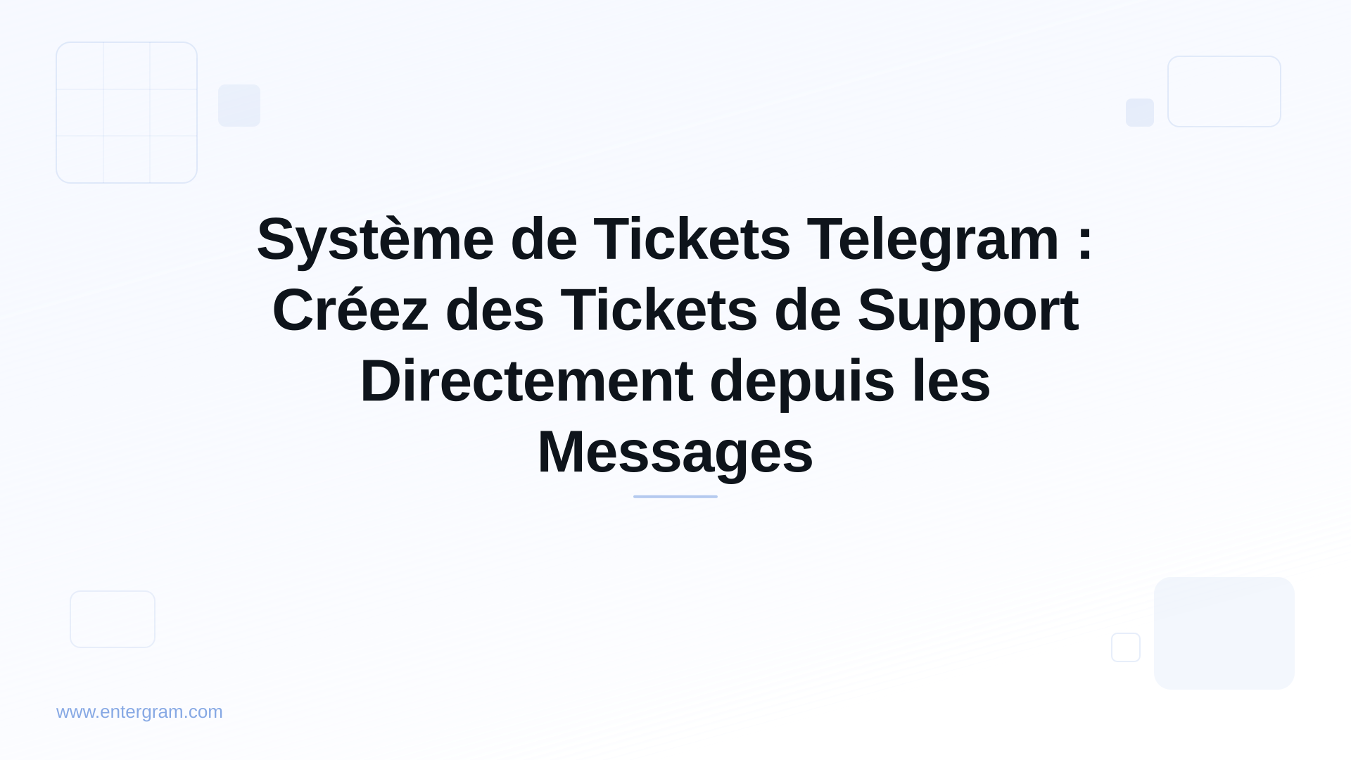 Système de tickets Telegram créant des tickets de support depuis les messages de chat