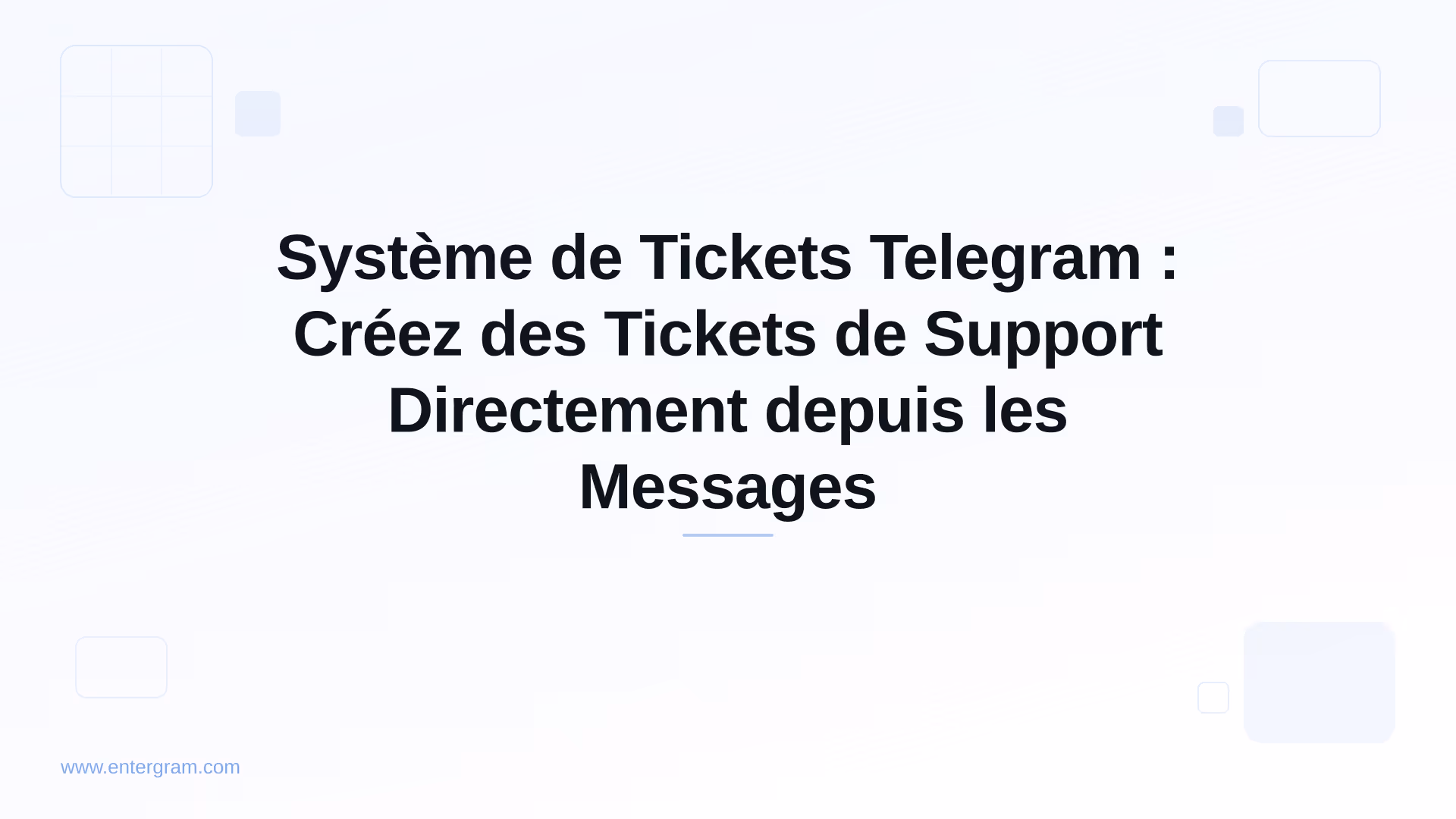 Système de tickets Telegram créant des tickets de support depuis les messages de chat